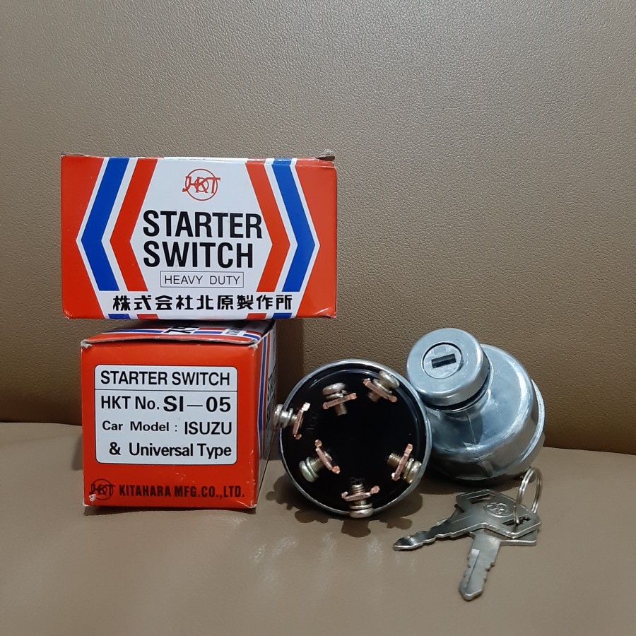 KUNCI KONTAK HKT GENSET ALAT BERAT Isuzu Colt Diesel STARTER SWITCH HKT SI-05 UNIVERSAL KAKI 6
