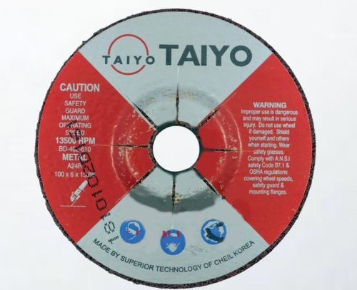 Batu Gurinda Metal Besi Grinding Wheel 4 Inch x 6mm Taiyo BD 402 610- A24R