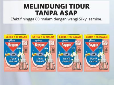 Baygon Liquid Elektrik Refill Jasmine 33mlx4 PerSet