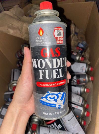 GAS PORTABEL REFILL WONDERFUEL 220gr 1 karton (12 pcs)