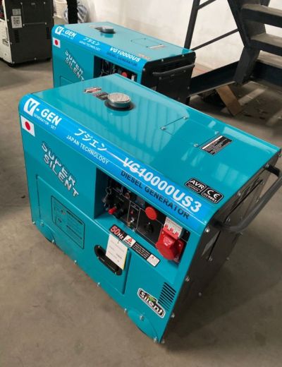 GENERATOR SILENT DIESEL PORTABLE SILENT GENSET 5000 WATT 7KVA 1 PHASE VGEN VG10000US