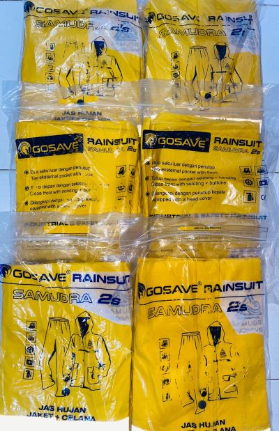 JAS HUJAN PVC SAMUDRA 2S GOSAVE SET JAKET DAN CELANA UKURAN XL