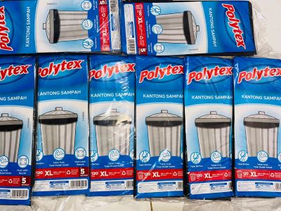 KANTONG SAMPAH TRASH BAG POLYTEX SIZE JUMBO UK 100 x 120 cm ISI 12