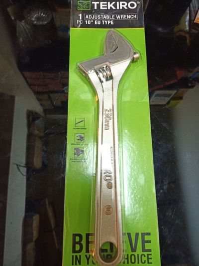 KUNCI INGGRIS 10 INCH ADJUSTABLE WRENCH TEKIRO (EU TYPE) PN WR-AD1961