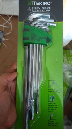 KUNCI L SET 8 PCS LONG 2-10 MM TEKIRO PN HK-LS1200
