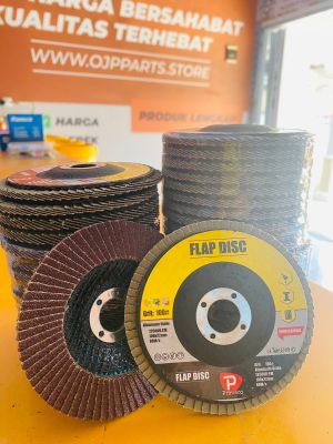MATA GURINDA POLES ROHA FLAP DISC 4 INCH (100 x 16mm) GRADE 100