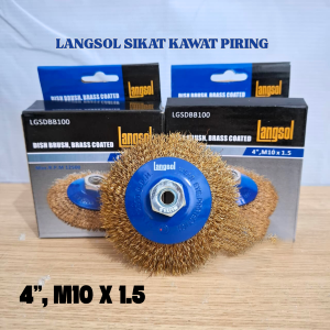 MATA GURINDA SIKAT PIRING LANGSOL LAPISAN KUNINGAN 4 INCHI M10 x 1.5