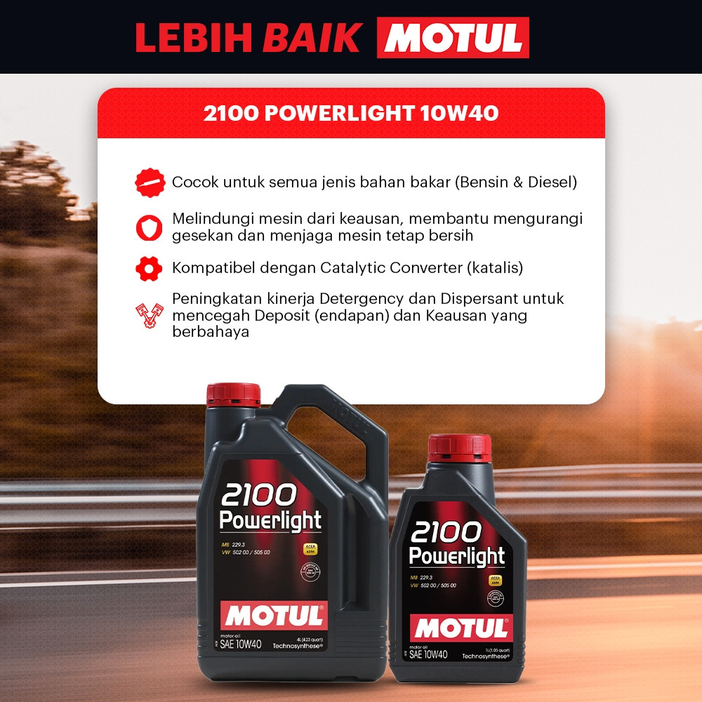 OLI BENSIN 4 TAK MOTUL 2100 POWERLIGHT 10W40 1 Liter