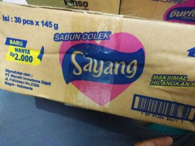 SABUN COLEK SAYANG LEMON JERUK NIPIS ISI 30 pcs X 145 gr PERDUS