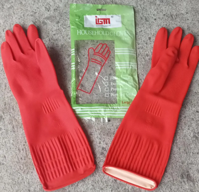 SARUNG TANGAN KARET LATEX PANJANG 39 CM FAWI IGM SIZE L TYPE IS-027