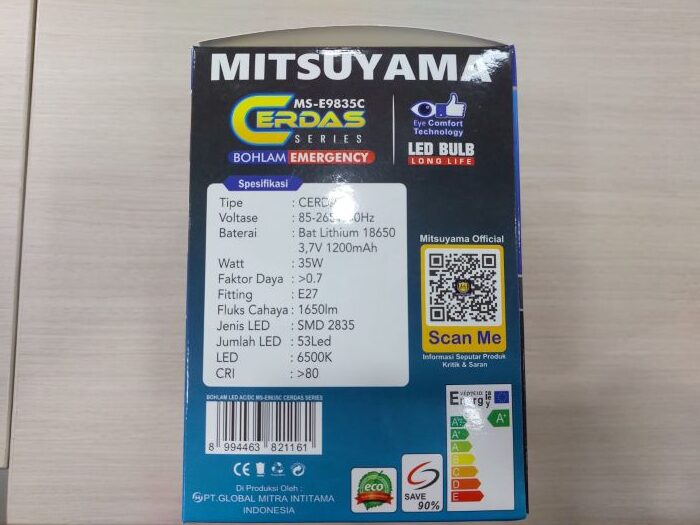 Bohlam cerdas MS-E9835C 35 watt AC DC Series