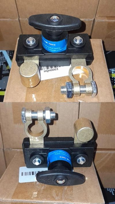 SAKLAR PEMUTUS SWITCH ON-OFF AKI KUNINGAN Bisa Diputar Universal 12V-24V 300A