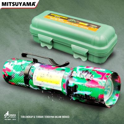 Senter Army Police Mini LED COB zoom super terang Mitsuyama MS-1233 