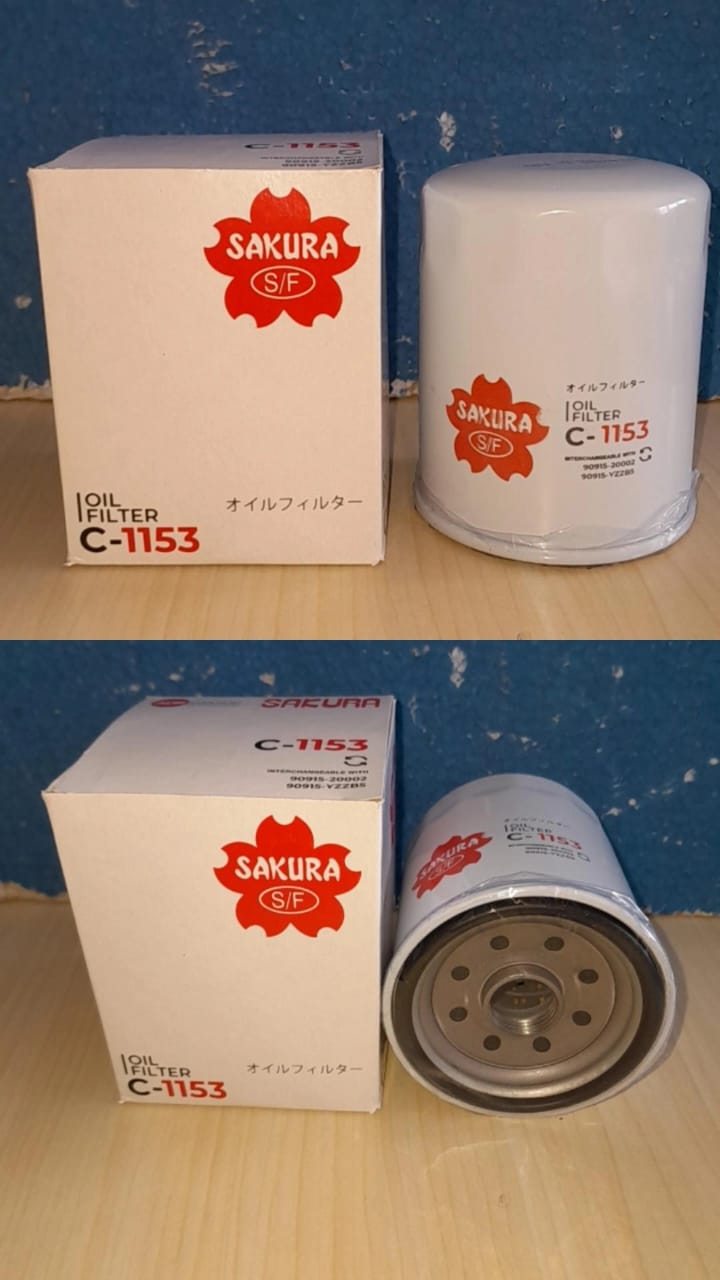 FILTER OLI HIDROLIK SAKURA UNTUK ISEKI NT540F TOYOTA KIJANG ALPHARD PERKINS ISUZU HINO DENSO CAT PN C-1153